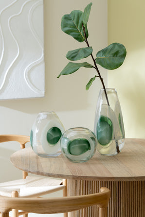 Round glass vase - Livy, small