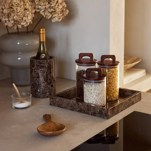 Tray Marble Brown 30x30cm