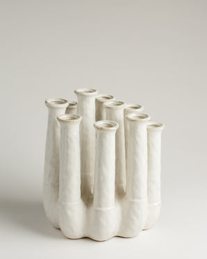 Coral design vase - Leanja, cream