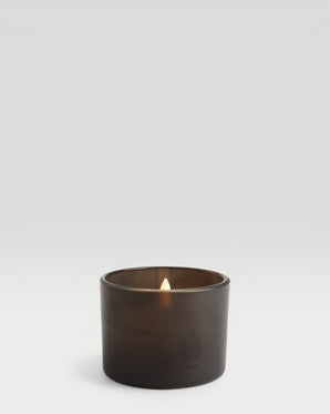 Candle lantern frosted, grey, LED