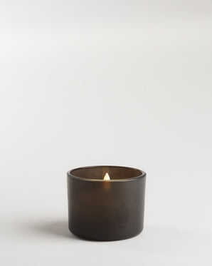 Candle lantern frosted, grey, LED