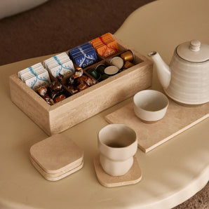 Organizer box, travertine