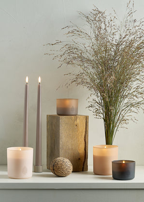 Candle lantern frosted, Sandstone, LED light