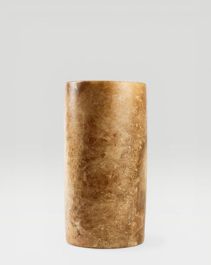 VELA - ljuslykta i alabaster, brun, large