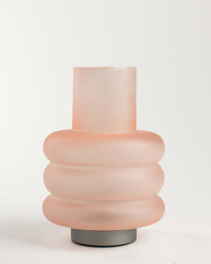 Table lamp with LED - Rings Glass, pink