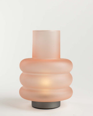 Table lamp with LED - Rings Glass, pink