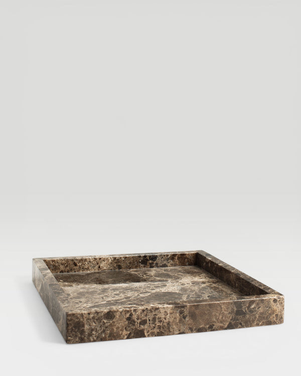 Tray Marble Brown 30x30cm