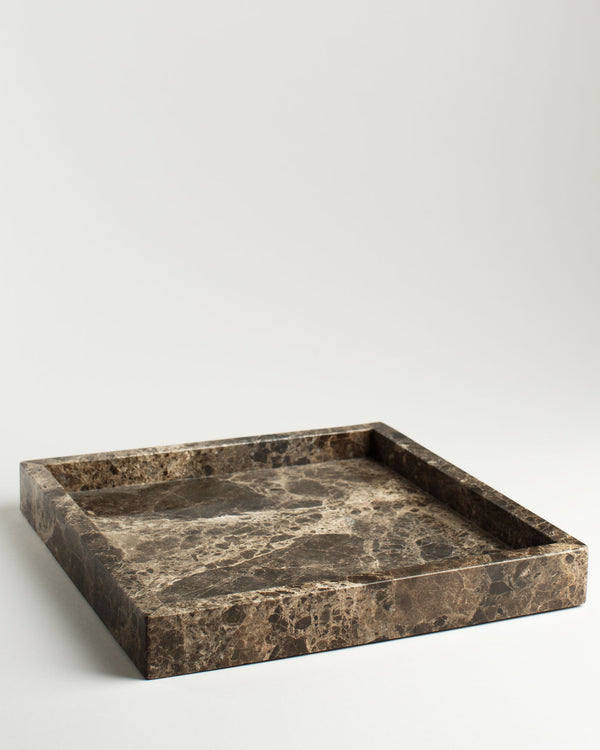 Tray Marble Brown 30x30cm