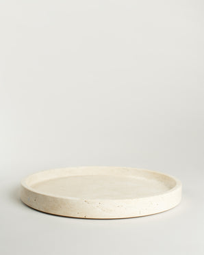 Tray Travertine round beige 30cm