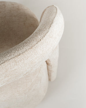 Armchair with arched backrest - Accent, textile, beige