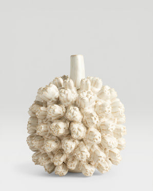Coral designed ceramic vase - Saki, white, large