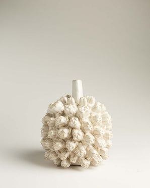 Coral designed ceramic vase - Saki, white, small