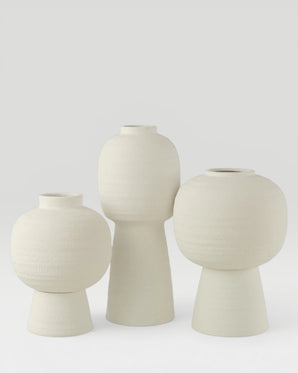 Ceramic vase - Lantern, white, large