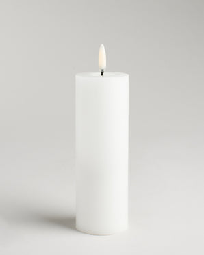 LED block candle with melted candle look – Smooth, 5 x 14.5cm
