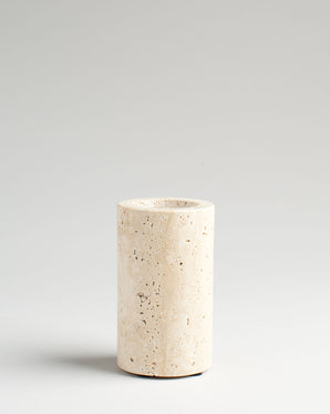 Candle lantern travertine L