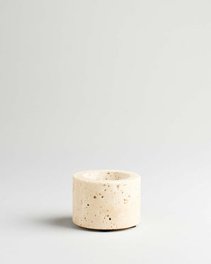 Candle lantern travertine