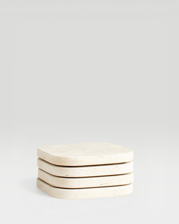 Coasters travertine 4-pack