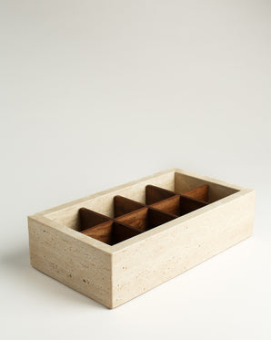 Organizer box, travertine