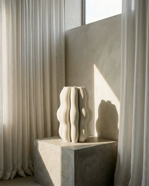 Naos - vas i keramik, beige, L