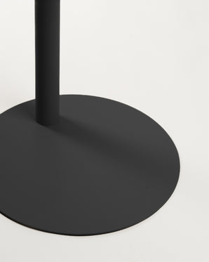 Round metal side table - Round, black
