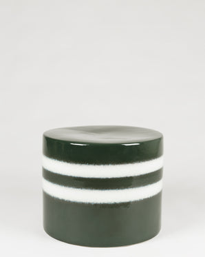 Side table Mooca ceramic dark green/white Large
