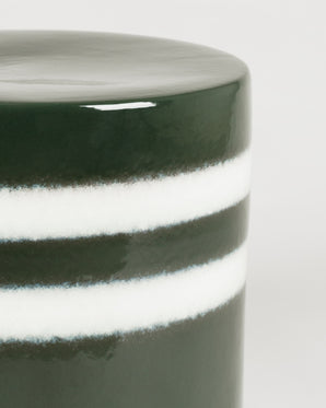 Side table Mooca ceramic dark green/white Large