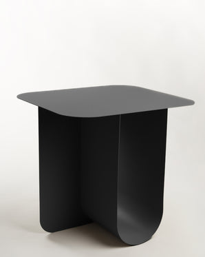 Metal side table - Square, black