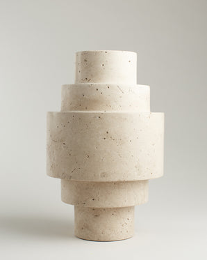 Vase, travertine