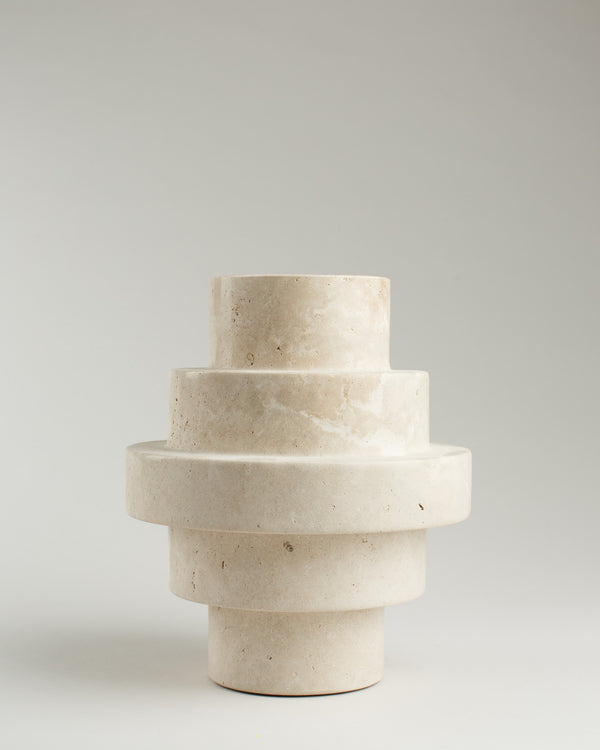 Vase, travertine