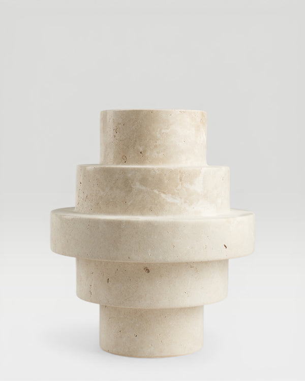 Vase, travertine